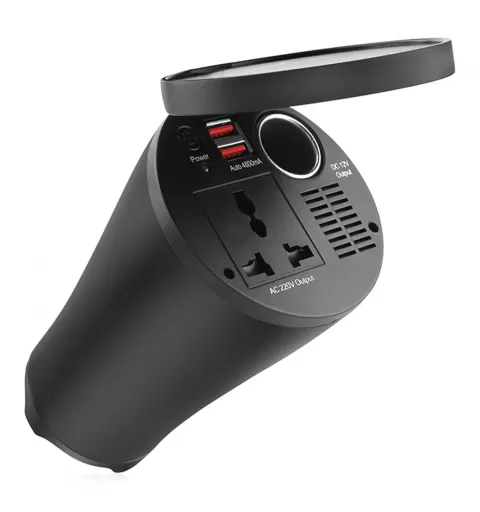 Įtampos keitiklis AMiO 12V/230V 150W/300W 2xUSB PI02