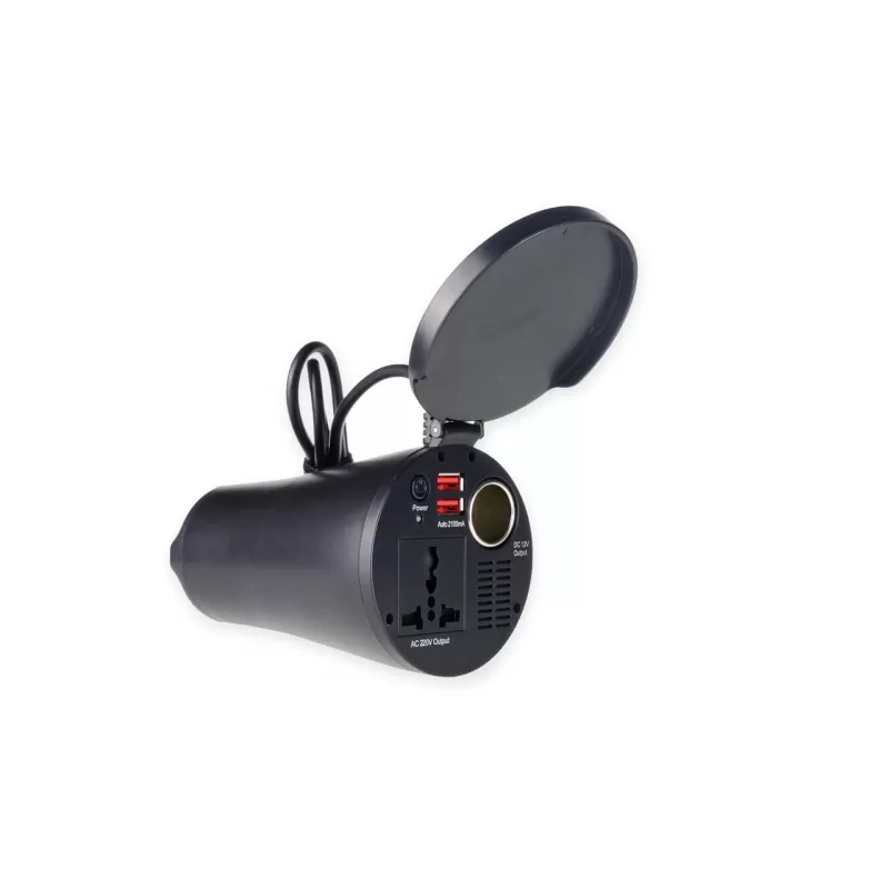 Įtampos keitiklis AMiO 12V/230V 150W/300W 2xUSB PI02