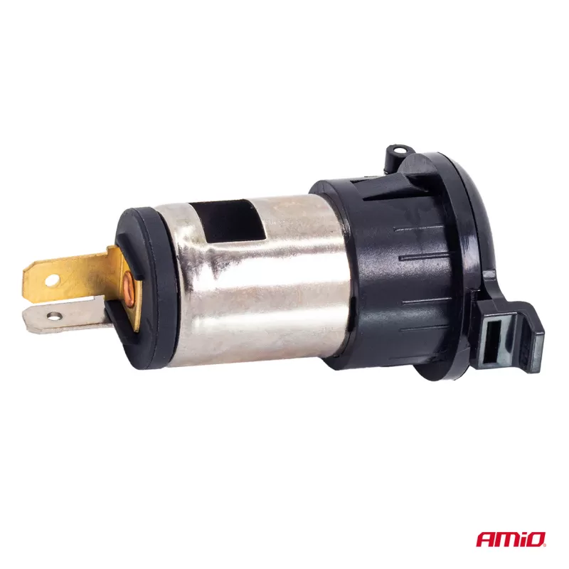 Maitinimo lizdas su dangteliu 250W 12V 24V AMIO-04434