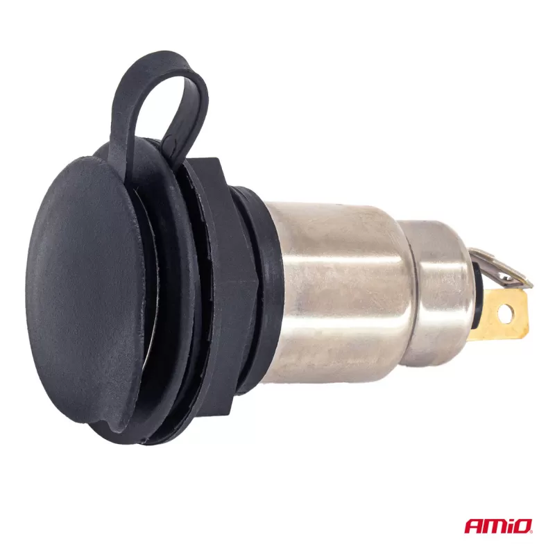 Maitinimo lizdas su dangteliu 250W 12V 24V AMIO-04462