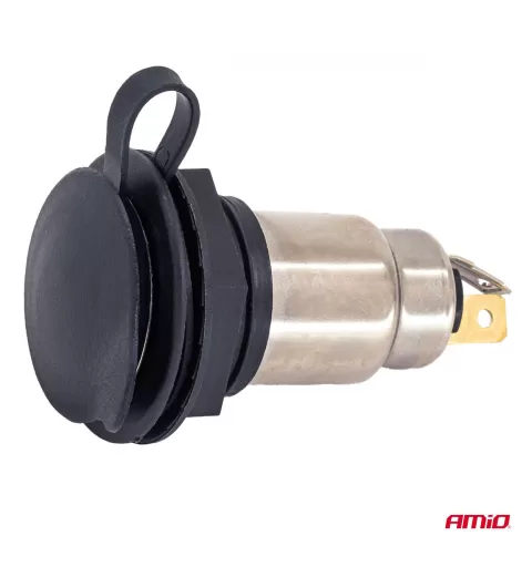 Maitinimo lizdas su dangteliu 250W 12V 24V AMIO-04462