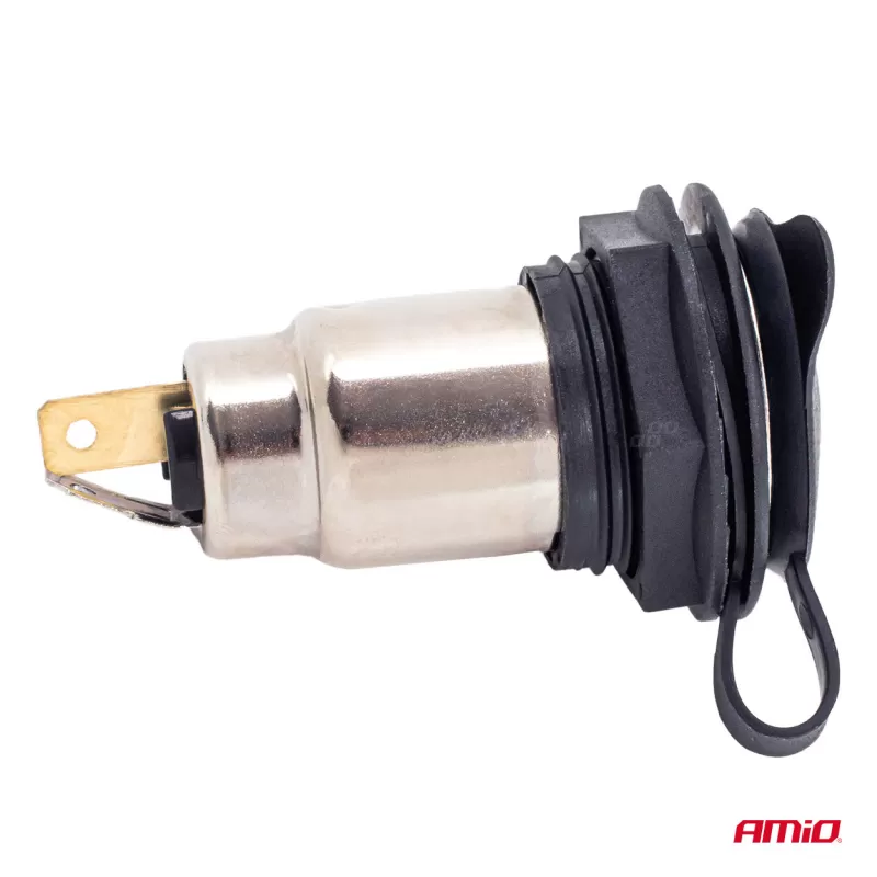 Maitinimo lizdas su dangteliu 250W 12V 24V AMIO-04462