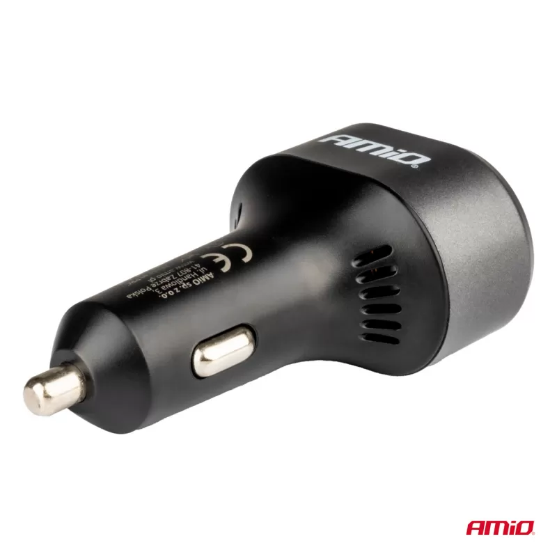 Greitas automobilinis įkroviklis 3.0 PD65W PD20W AMIO-04177
