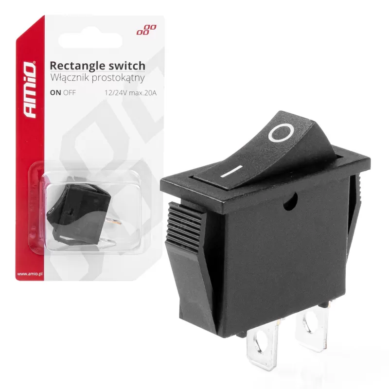 Stačiakampis jungiklis 12V 20A ON/OFF