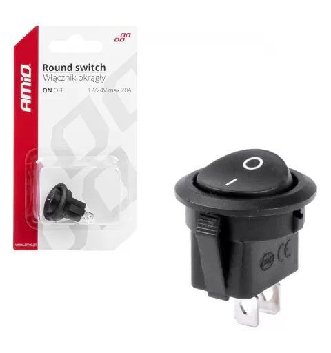 Apvalus jungiklis 12V 20A ON/OFF