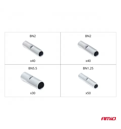 Laidų jungčių rinkinys BN1.25 BN2 BN5.5, 160 vnt., AMIO-04123