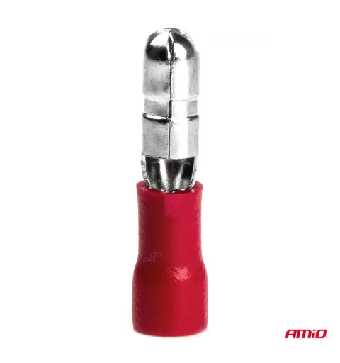 Cilindrinės kulkos formos jungtys 4mm 0,5-1,5mm² 10A, 10 vnt.
