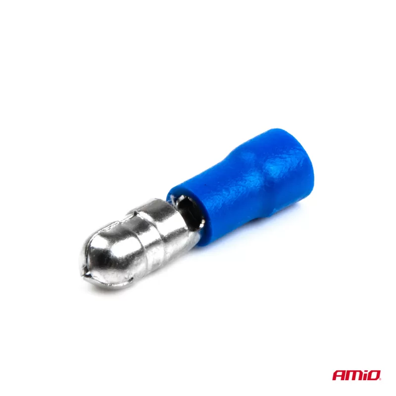 Cilindrinės kulkos formos jungtys, vyriško tipo, 5mm 1,5-2,5mm² 15A, 10 vnt.