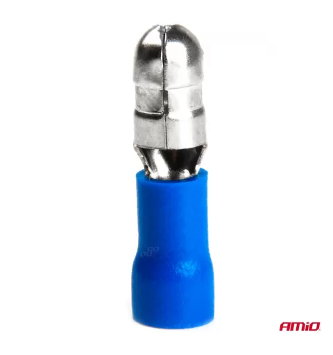 Cilindrinės kulkos formos jungtys, vyriško tipo, 5mm 1,5-2,5mm² 15A, 10 vnt.