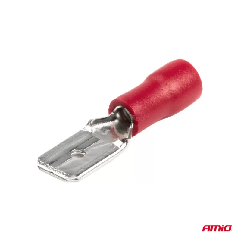 Plokščio tipo gnybtai 6,3mm 0,5-1,5mm² 10A, 10 vnt.