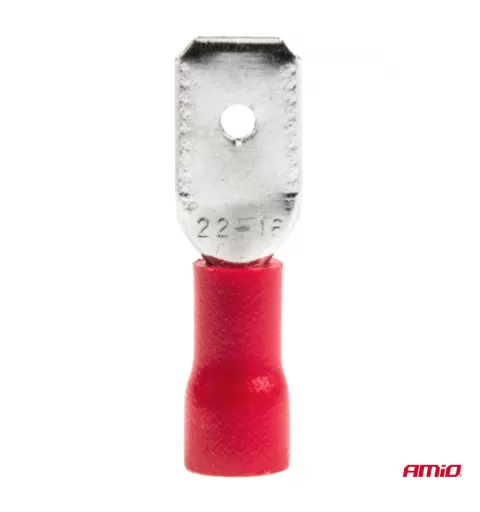 Plokščio tipo gnybtai 6,3mm 0,5-1,5mm² 10A, 10 vnt.