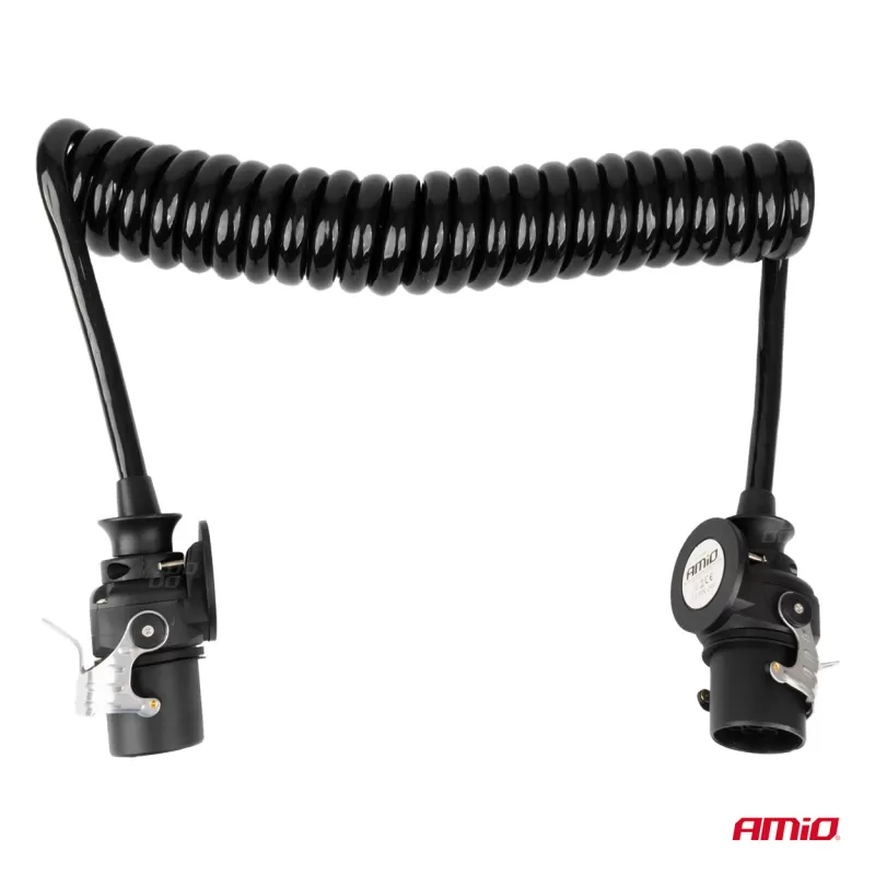 Spiralinis laidas TIR 2x 15 kontaktų 5m 24V AMIO-04382