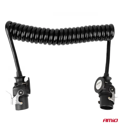 Spiralinis laidas TIR 2x 15 kontaktų 5m 24V AMIO-04382