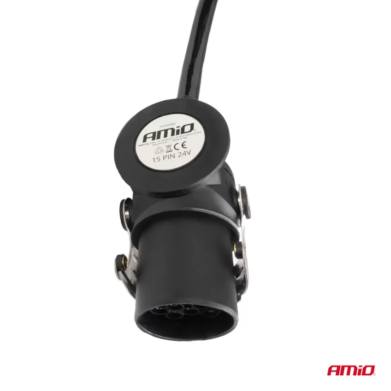 Spiralinis laidas TIR 2x 15 kontaktų 5m 24V AMIO-04382