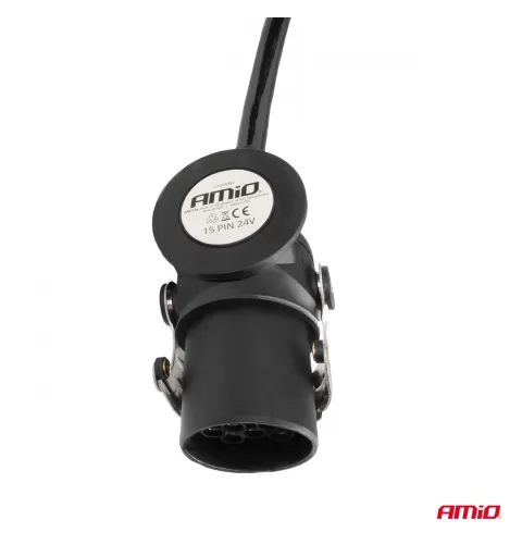 Spiralinis laidas TIR 2x 15 kontaktų 5m 24V AMIO-04382