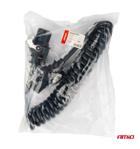 Spiralinis laidas TIR 2x 15 kontaktų 5m 24V AMIO-04382
