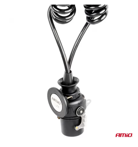 Spiralinis laidas TIR 2x 7 kontaktų 15 kontaktų, N/S tipo, 5m 24V AMIO-04381