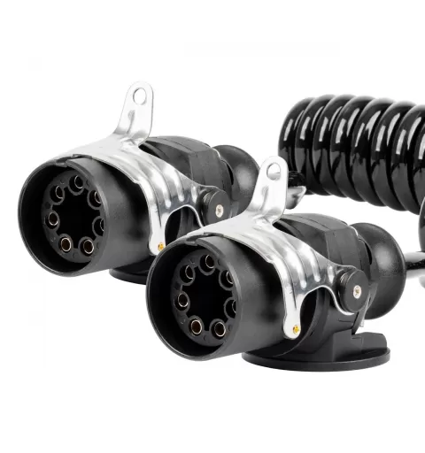 Spiralinis laidas TIR 2x 7 kontaktų, EBS tipo, 5m 24V AMIO-04383