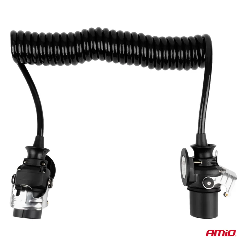Spiralinis laidas TIR 2x 7 kontaktų, EBS tipo, 5m 24V AMIO-04383