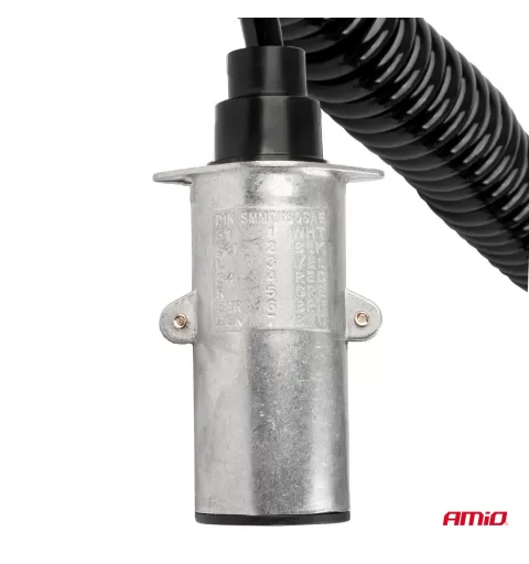 Spiralinis laidas TIR 2x 7 kontaktų, N tipo, 5m 24V AMIO-04379