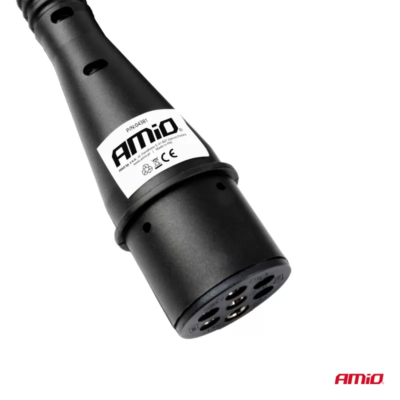 Spiralinis laidas TIR 2x 7 kontaktų, N tipo, 5m 24V AMIO-04380