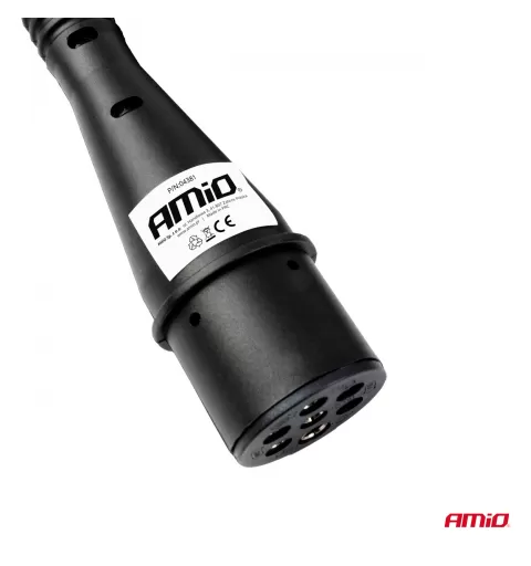 Spiralinis laidas TIR 2x 7 kontaktų, N tipo, 5m 24V AMIO-04380