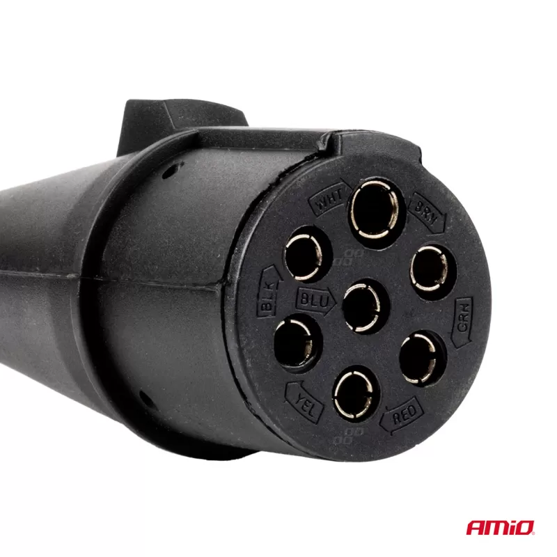 Spiralinis laidas TIR 2x 7 kontaktų, N tipo, 5m 24V AMIO-04380