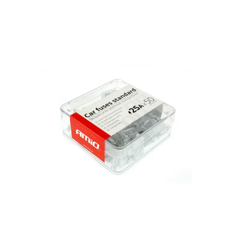 Standartinių saugiklių dėžutė, 50 vnt., 25A