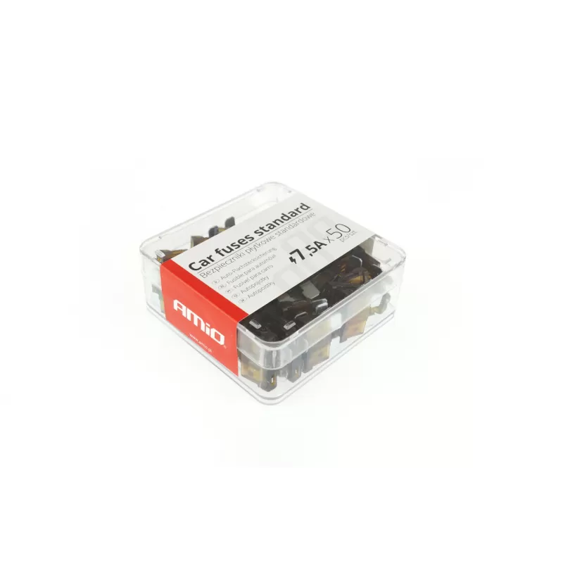 Standartinių saugiklių dėžutė, 50 vnt., 7,5A