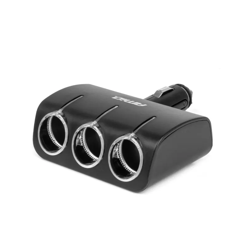 Trigubas prailgintuvo lizdas 12/24V 120W 90° AMIO-04358