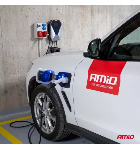 Sieninis elektromobilio įkroviklis, trifazis, 11kW 16A 400V AMIO-04842