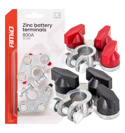 Cinkuoti akumuliatoriaus gnybtai 800AMP, 2 vnt., AMIO-04391